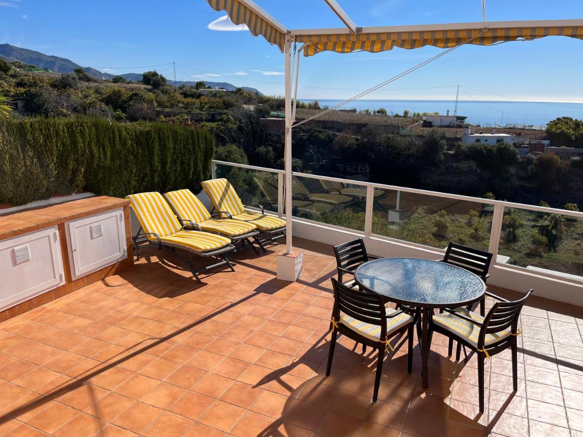 Delightful Burriana House With Magnificent Beach & Sea Views. Nerja Luaran gambar